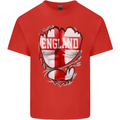 Gym St. George's Cross English Flag England Mens Cotton T-Shirt Tee Top Red