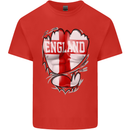 Gym St. George's Cross English Flag England Mens Cotton T-Shirt Tee Top Red