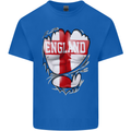 Gym St. George's Cross English Flag England Mens Cotton T-Shirt Tee Top Royal Blue