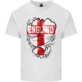 Gym St. George's Cross English Flag England Mens Cotton T-Shirt Tee Top White