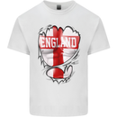 Gym St. George's Cross English Flag England Mens Cotton T-Shirt Tee Top White
