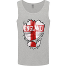 Gym St. George's Cross English Flag England Mens Vest Tank Top Sports Grey