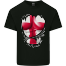 Gym St. George's Cross English Flag Muscles Kids T-Shirt Childrens Black
