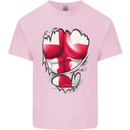 Gym St. George's Cross English Flag Muscles Kids T-Shirt Childrens Light Pink
