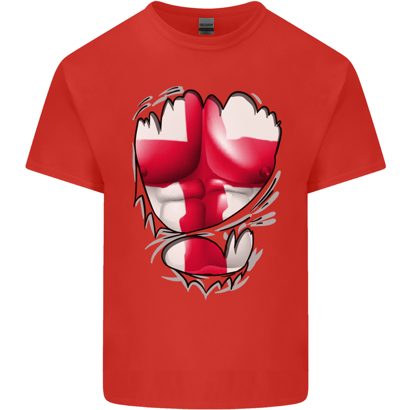 Gym St. George's Cross English Flag Muscles Kids T-Shirt Childrens Red
