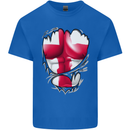 Gym St. George's Cross English Flag Muscles Kids T-Shirt Childrens Royal Blue