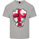 Gym St. George's Cross English Flag Muscles Kids T-Shirt Childrens Sports Grey