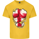 Gym St. George's Cross English Flag Muscles Kids T-Shirt Childrens Yellow
