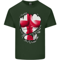 Gym St. George's Cross English Flag Muscles Mens Cotton T-Shirt Tee Top Forest Green