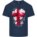 Gym St. George's Cross English Flag Muscles Mens Cotton T-Shirt Tee Top Navy Blue