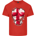 Gym St. George's Cross English Flag Muscles Mens Cotton T-Shirt Tee Top Red