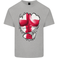 Gym St. George's Cross English Flag Muscles Mens Cotton T-Shirt Tee Top Sports Grey