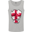 Gym St. George's Cross English Flag Muscles Mens Vest Tank Top Sports Grey