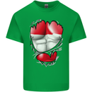 Gym The Austrian Flag Ripped Muscles Austia Kids T-Shirt Childrens Irish Green