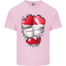 Gym The Austrian Flag Ripped Muscles Austia Kids T-Shirt Childrens Light Pink