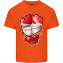 Gym The Austrian Flag Ripped Muscles Austia Kids T-Shirt Childrens Orange