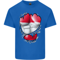 Gym The Austrian Flag Ripped Muscles Austia Kids T-Shirt Childrens Royal Blue