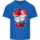 Gym The Austrian Flag Ripped Muscles Austia Kids T-Shirt Childrens Royal Blue