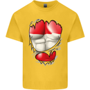 Gym The Austrian Flag Ripped Muscles Austia Kids T-Shirt Childrens Yellow