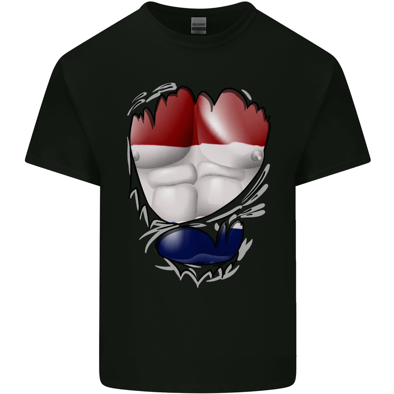 Gym The Dutch Flag Ripped Muscles Holland Kids T-Shirt Childrens Black