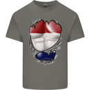 Gym The Dutch Flag Ripped Muscles Holland Kids T-Shirt Childrens Charcoal