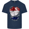 Gym The Dutch Flag Ripped Muscles Holland Kids T-Shirt Childrens Navy Blue