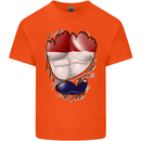 Gym The Dutch Flag Ripped Muscles Holland Kids T-Shirt Childrens Orange