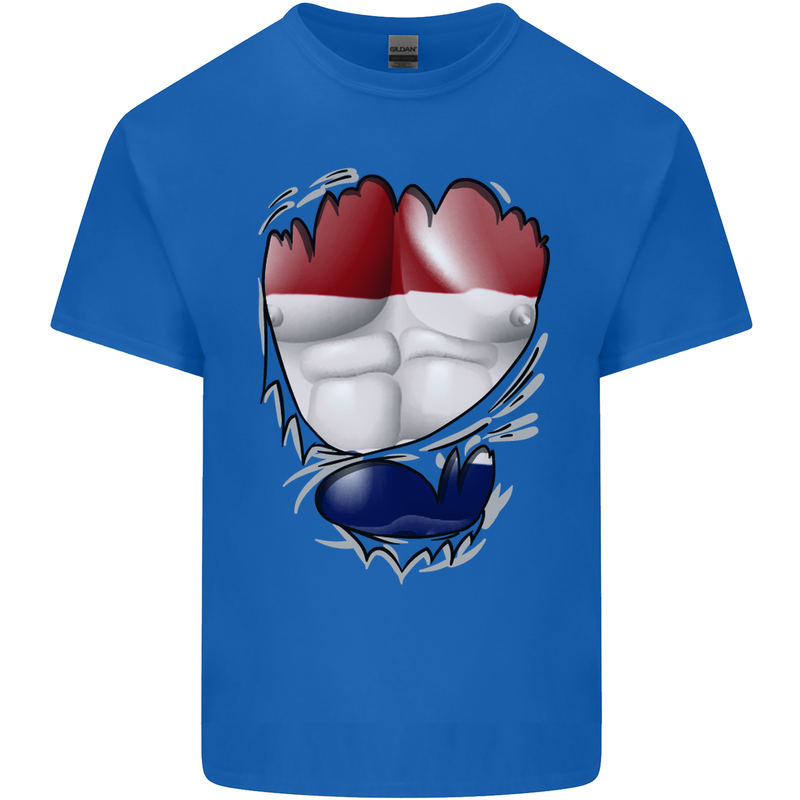 Gym The Dutch Flag Ripped Muscles Holland Kids T-Shirt Childrens Royal Blue