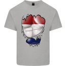 Gym The Dutch Flag Ripped Muscles Holland Kids T-Shirt Childrens Sports Grey