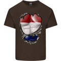 Gym The Dutch Flag Ripped Muscles Holland Mens Cotton T-Shirt Tee Top Dark Chocolate
