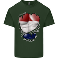 Gym The Dutch Flag Ripped Muscles Holland Mens Cotton T-Shirt Tee Top Forest Green