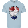 Gym The Dutch Flag Ripped Muscles Holland Mens Cotton T-Shirt Tee Top Light Blue