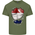 Gym The Dutch Flag Ripped Muscles Holland Mens Cotton T-Shirt Tee Top Military Green