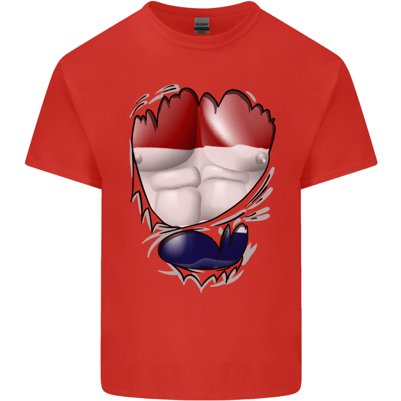 Gym The Dutch Flag Ripped Muscles Holland Mens Cotton T-Shirt Tee Top Red