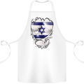 Gym The Israeli Flag Ripped Muscles Israel Cotton Apron 100% Organic White