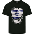 Gym The Israeli Flag Ripped Muscles Israel Kids T-Shirt Childrens Black