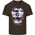 Gym The Israeli Flag Ripped Muscles Israel Kids T-Shirt Childrens Chocolate