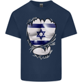 Gym The Israeli Flag Ripped Muscles Israel Kids T-Shirt Childrens Navy Blue