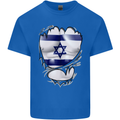 Gym The Israeli Flag Ripped Muscles Israel Kids T-Shirt Childrens Royal Blue