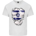 Gym The Israeli Flag Ripped Muscles Israel Kids T-Shirt Childrens White