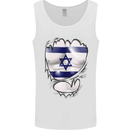 Gym The Israeli Flag Ripped Muscles Israel Mens Vest Tank Top White