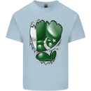 Gym The Pakistan Flag Ripped Muscles Effect Kids T-Shirt Childrens Light Blue