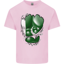 Gym The Pakistan Flag Ripped Muscles Effect Kids T-Shirt Childrens Light Pink
