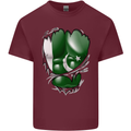 Gym The Pakistan Flag Ripped Muscles Effect Mens Cotton T-Shirt Tee Top Maroon
