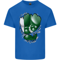 Gym The Pakistan Flag Ripped Muscles Effect Mens Cotton T-Shirt Tee Top Royal Blue