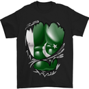 Gym The Pakistan Flag Ripped Muscles Effect Mens T-Shirt Cotton Gildan Black