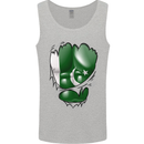 Gym The Pakistan Flag Ripped Muscles Effect Mens Vest Tank Top Sports Grey