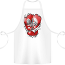 Gym The Polish Flag Ripped Muscles Poland Cotton Apron 100% Organic White