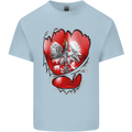 Gym The Polish Flag Ripped Muscles Poland Kids T-Shirt Childrens Light Blue