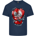 Gym The Polish Flag Ripped Muscles Poland Kids T-Shirt Childrens Navy Blue